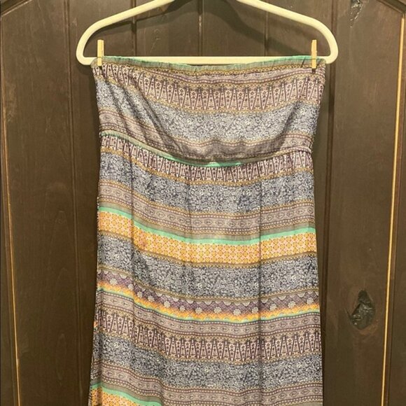 Multicolor Patterned Women's Maxi Dress - Picture 3 of 3